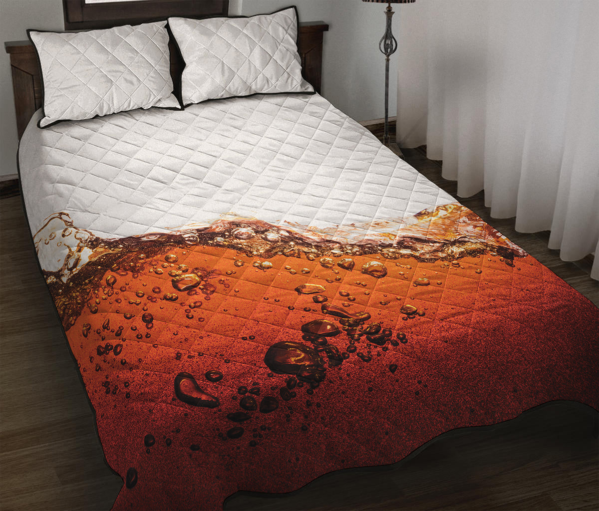 Cola Print Quilt Bed Set