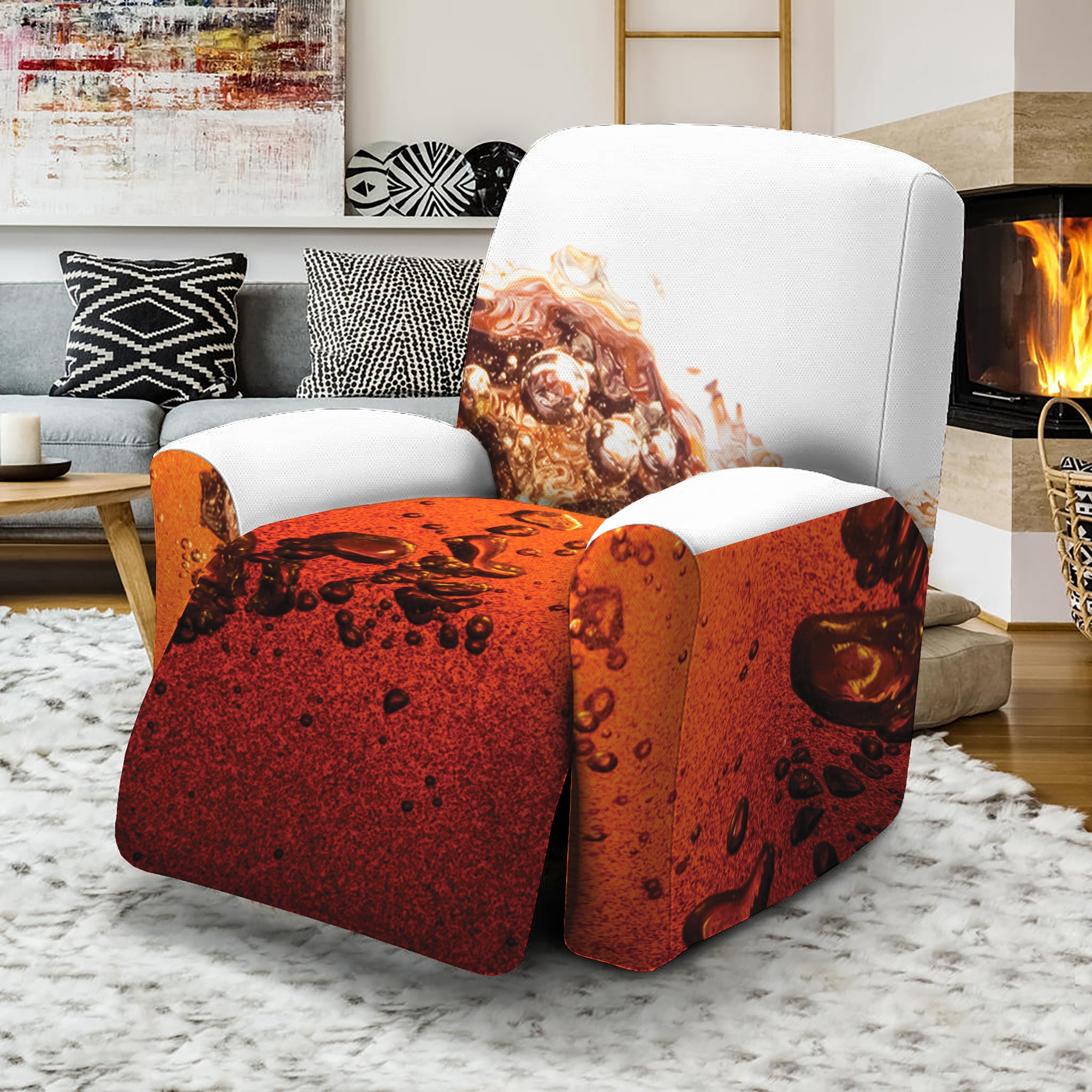 Cola Print Recliner Slipcover