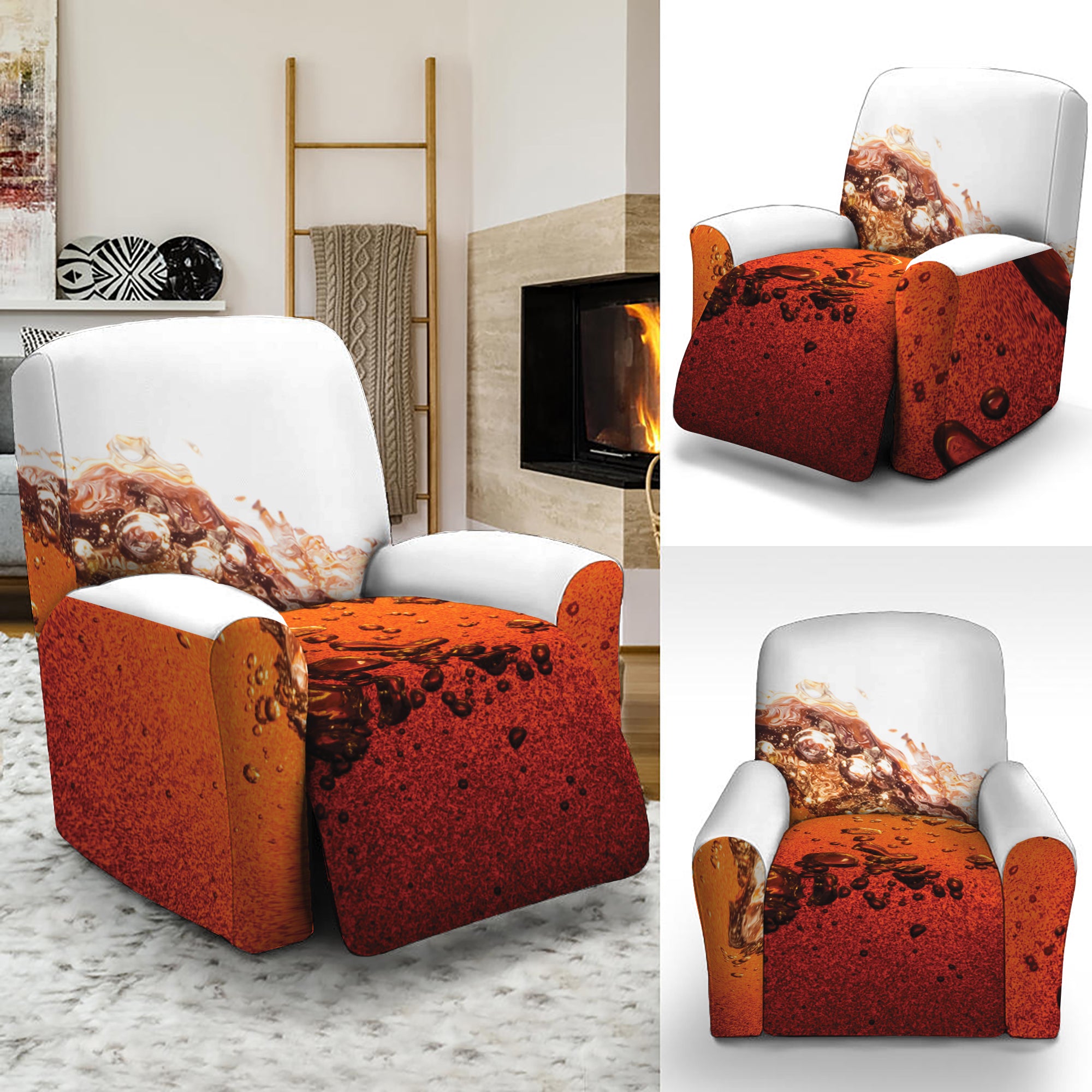 Cola Print Recliner Slipcover