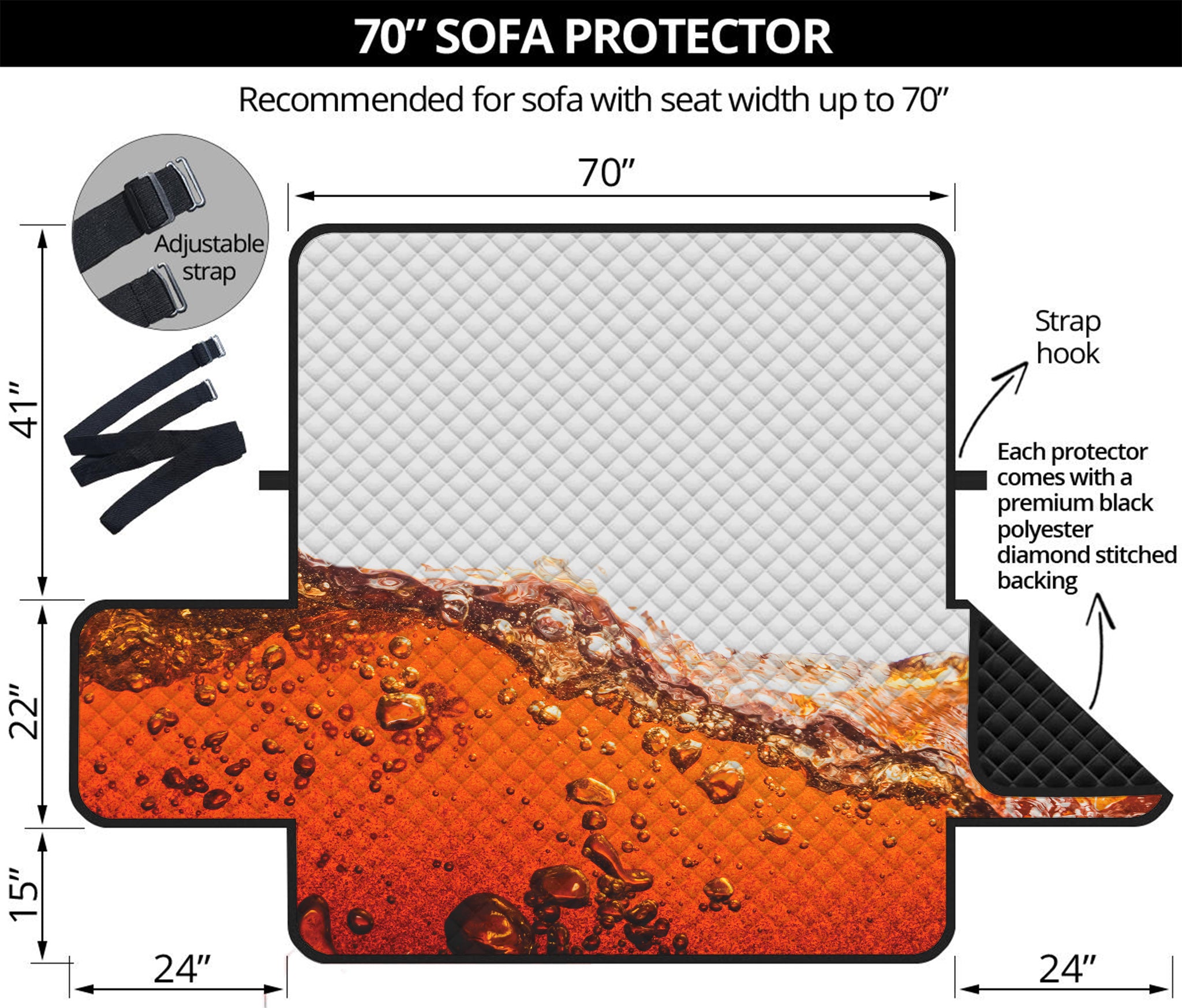 Cola Print Sofa Protector