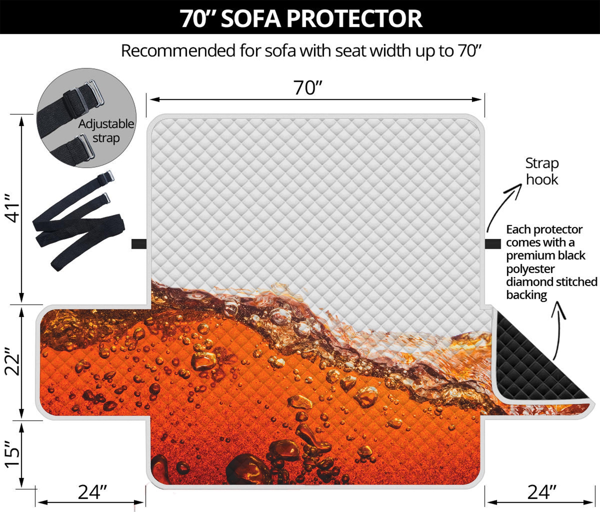 Cola Print Sofa Protector