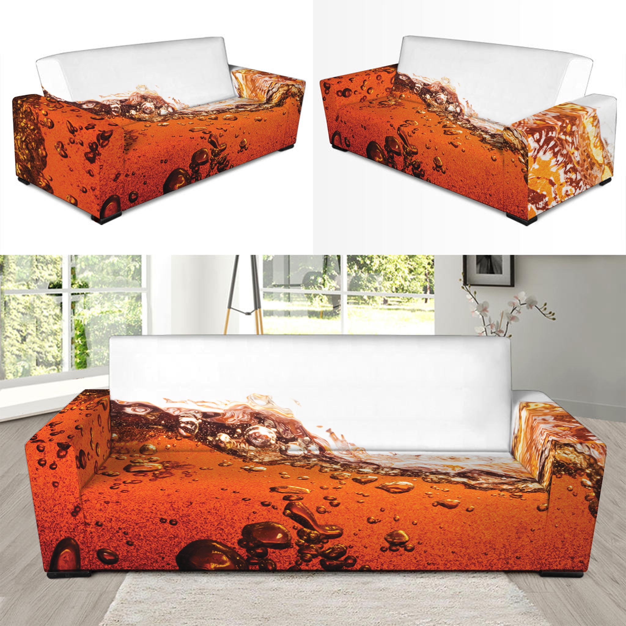 Cola Print Sofa Slipcover