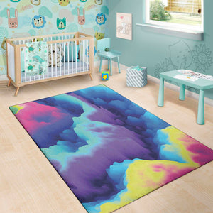 Coloful Cloud Print Area Rug