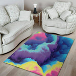 Coloful Cloud Print Area Rug