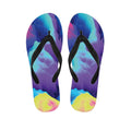 Colorful Cloud Print Flip Flops