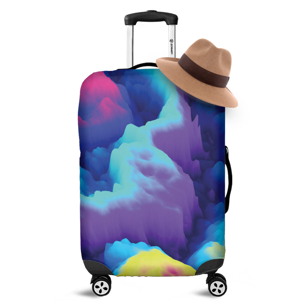 Coloful Cloud Print Luggage Cover