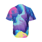 Coloful Cloud Print Men's Baseball Jersey