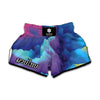 Coloful Cloud Print Muay Thai Boxing Shorts