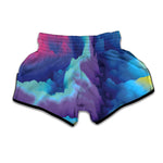 Coloful Cloud Print Muay Thai Boxing Shorts