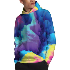 Coloful Cloud Print Pullover Hoodie