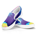 Colorful Cloud Print White Slip On Sneakers