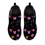 Coloful French Bulldog Print Black Sneakers