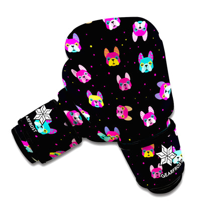 Coloful French Bulldog Print Boxing Gloves