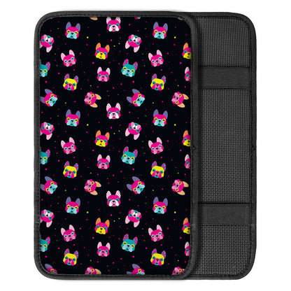 Coloful French Bulldog Print Car Center Console Cover