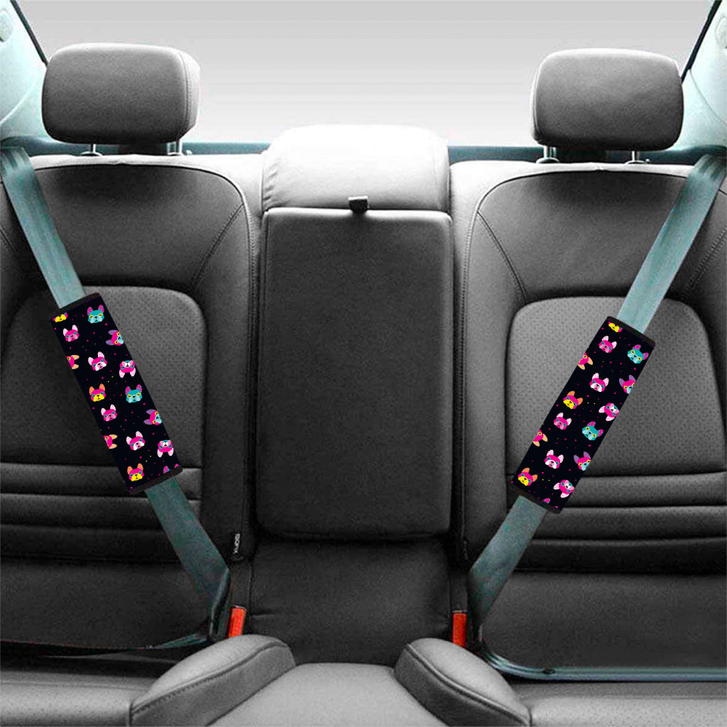 Coloful French Bulldog Print Car Seat Belt Covers