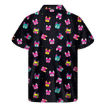 Coloful French Bulldog Print Men's Short Sleeve Shirt