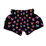 Coloful French Bulldog Print Muay Thai Boxing Shorts