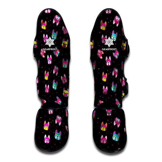 Coloful French Bulldog Print Muay Thai Shin Guard