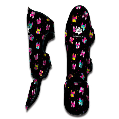 Coloful French Bulldog Print Muay Thai Shin Guard