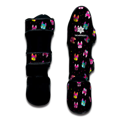 Coloful French Bulldog Print Muay Thai Shin Guard