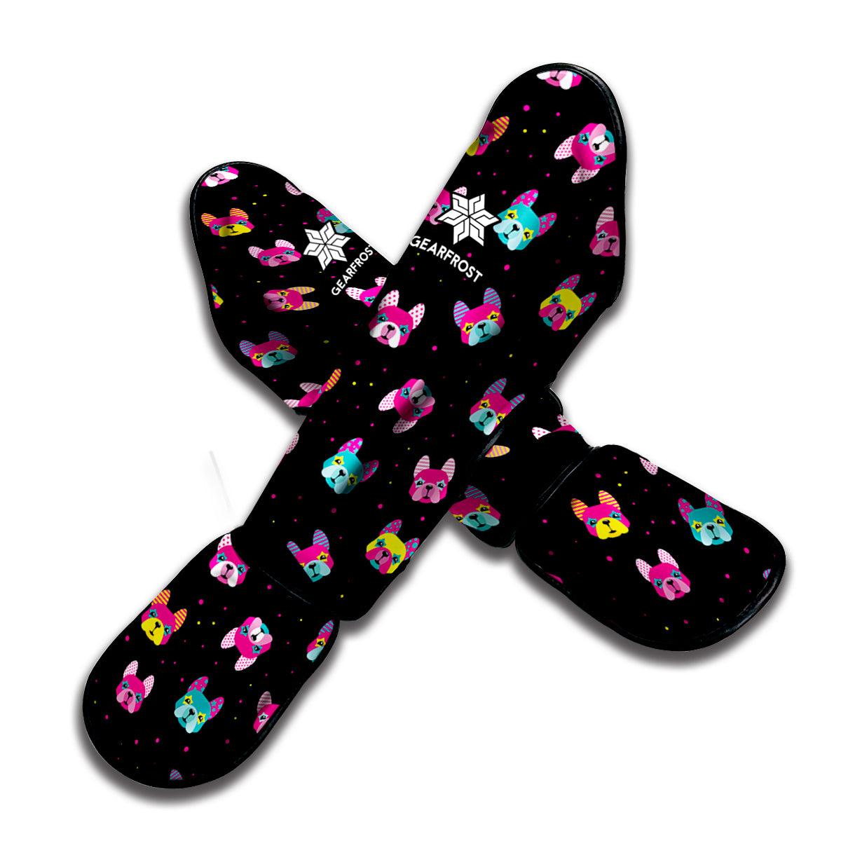 Coloful French Bulldog Print Muay Thai Shin Guard