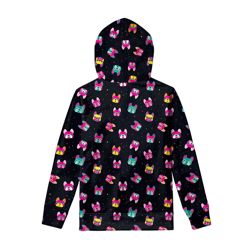 Coloful French Bulldog Print Pullover Hoodie