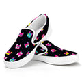 Colorful French Bulldog Print White Slip On Sneakers