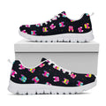 Colorful French Bulldog Print White Running Shoes
