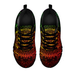 Coloful Mandala Print Black Sneakers