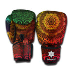 Coloful Mandala Print Boxing Gloves