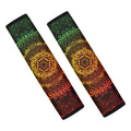Colorful Gradient Mandala Print Car Seat Belt Covers