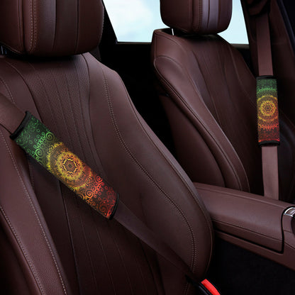 Coloful Mandala Print Car Seat Belt Covers