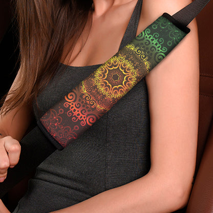 Coloful Mandala Print Car Seat Belt Covers