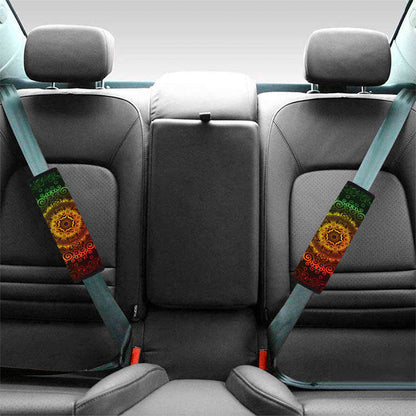 Coloful Mandala Print Car Seat Belt Covers