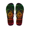 Coloful Mandala Print Flip Flops