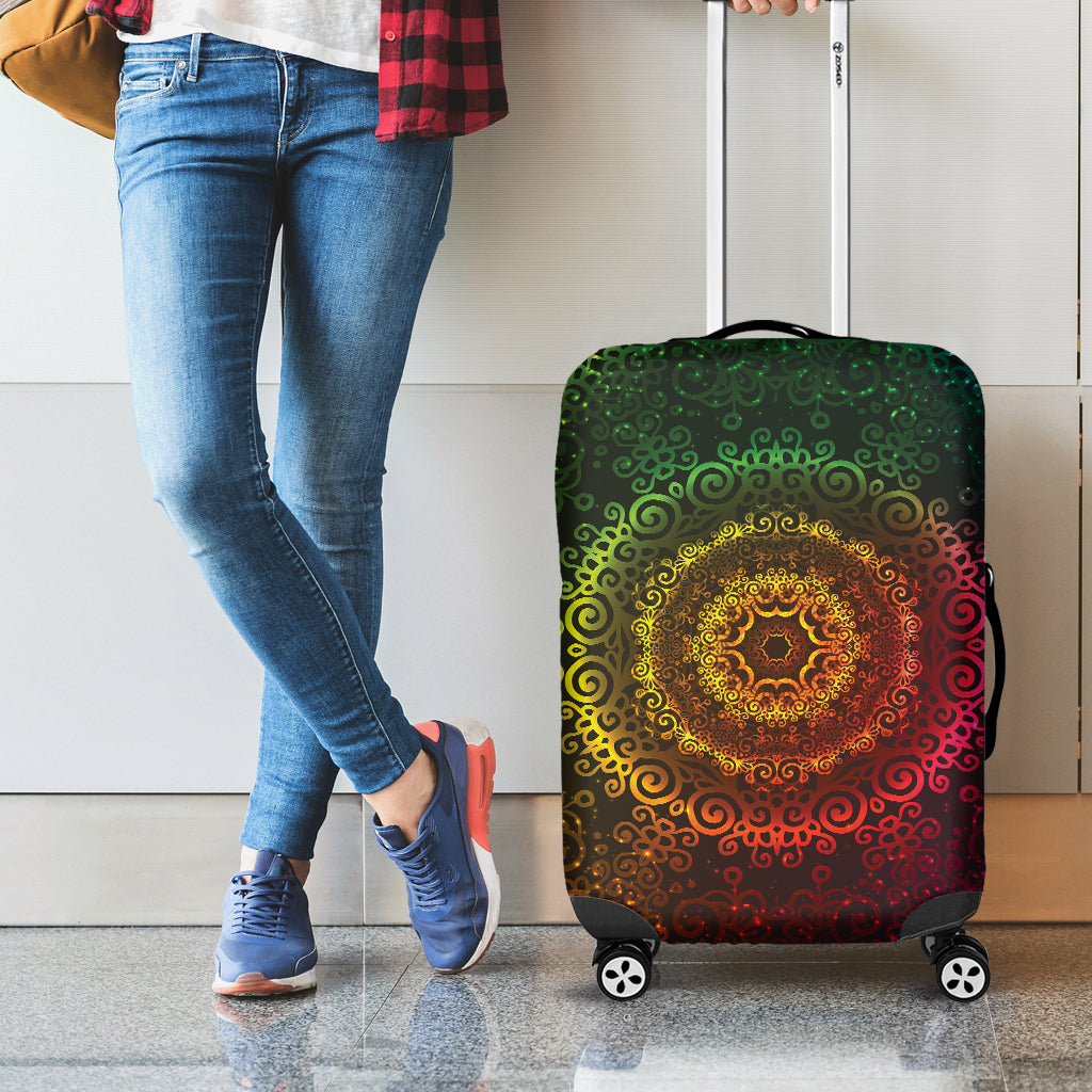 Coloful Mandala Print Luggage Cover