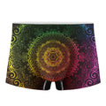 Colorful Gradient Mandala Print Men's Boxer Briefs