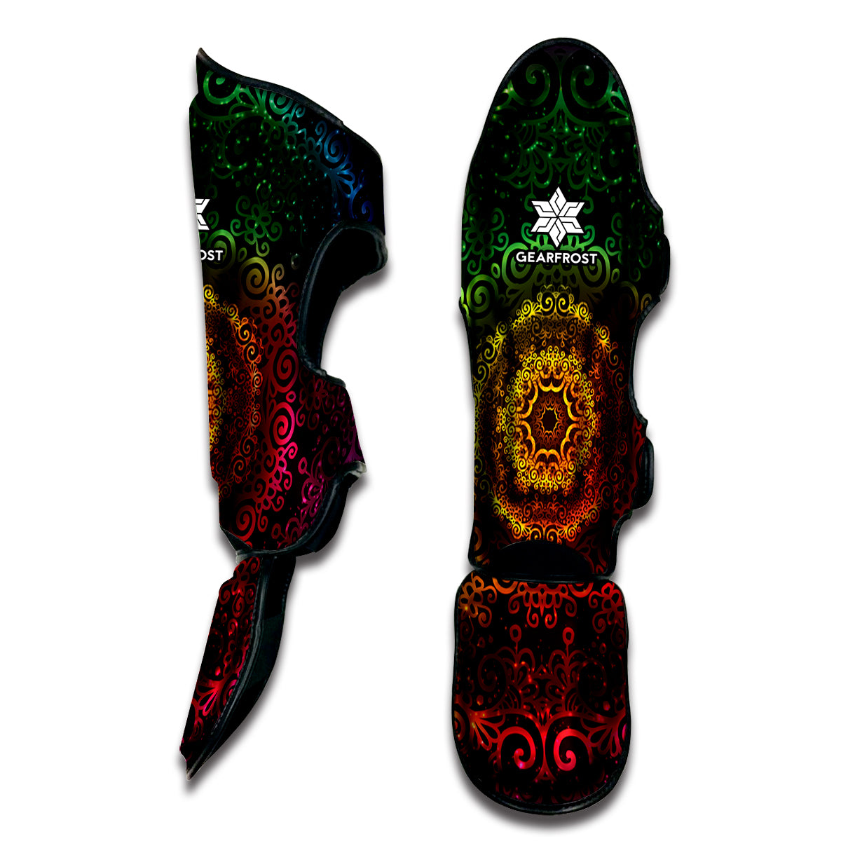 Coloful Mandala Print Muay Thai Shin Guard