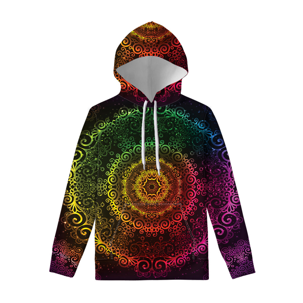 Coloful Mandala Print Pullover Hoodie