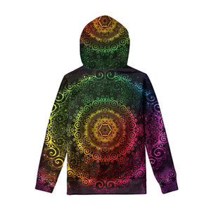 Coloful Mandala Print Pullover Hoodie