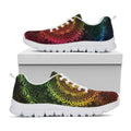 Colorful Gradient Mandala Print White Running Shoes