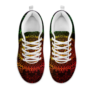 Coloful Mandala Print White Sneakers