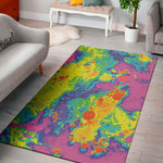 Colorful Acid Melt Print Area Rug