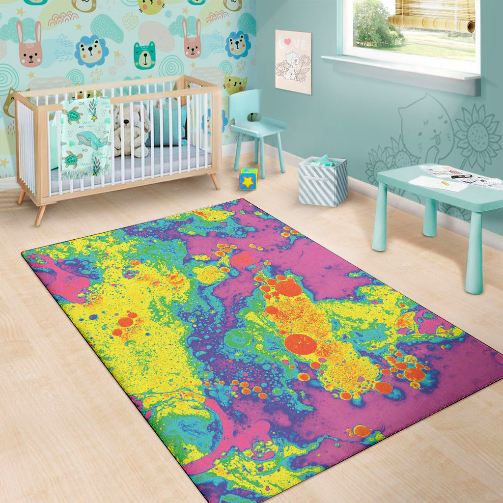 Colorful Acid Melt Print Area Rug