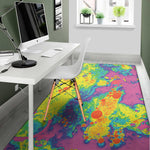 Colorful Acid Melt Print Area Rug