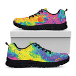 Colorful Acid Melt Print Black Sneakers