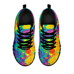 Colorful Acid Melt Print Black Sneakers