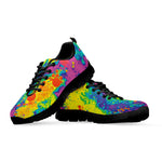 Colorful Acid Melt Print Black Sneakers