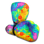 Colorful Acid Melt Print Boxing Gloves