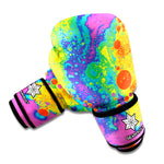 Colorful Acid Melt Print Boxing Gloves